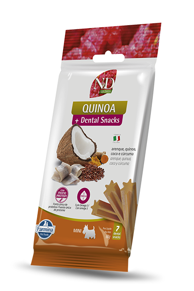 Arenque, Quinoa, Coco e Cúrcuma Petiscos Dentais Mini